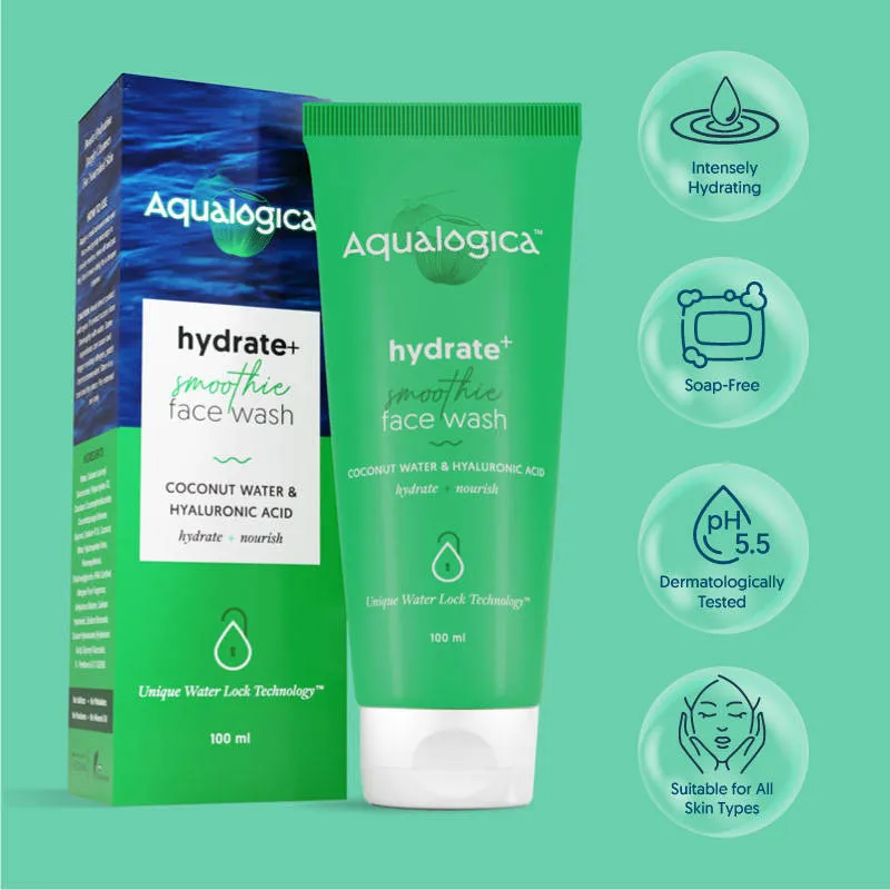 Aqualogica Hydrate+ Smoothie Face Wash with Coconut Water & Hyaluronic Acid