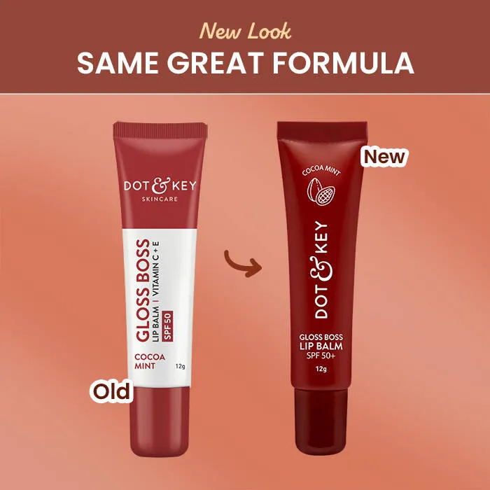 DOT & KEY GLOSS BOSS LIP BALM VITAMIN C + E SPF 50 CARAMEL KISS - 12G