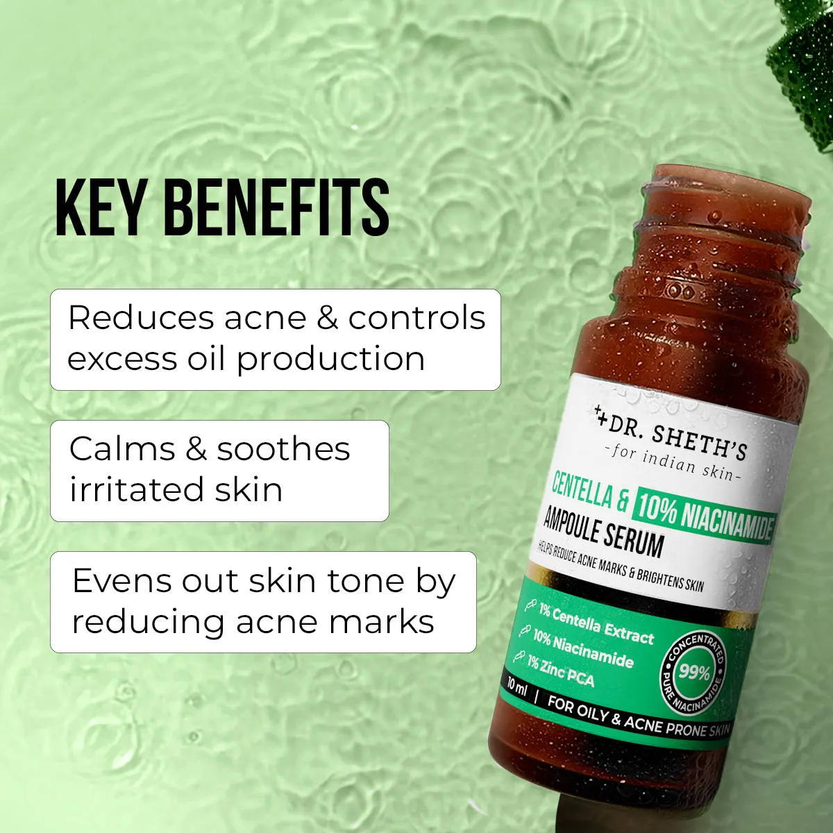 Dr. Sheth's Centella & 10% Niacinamide Ampoule Serum