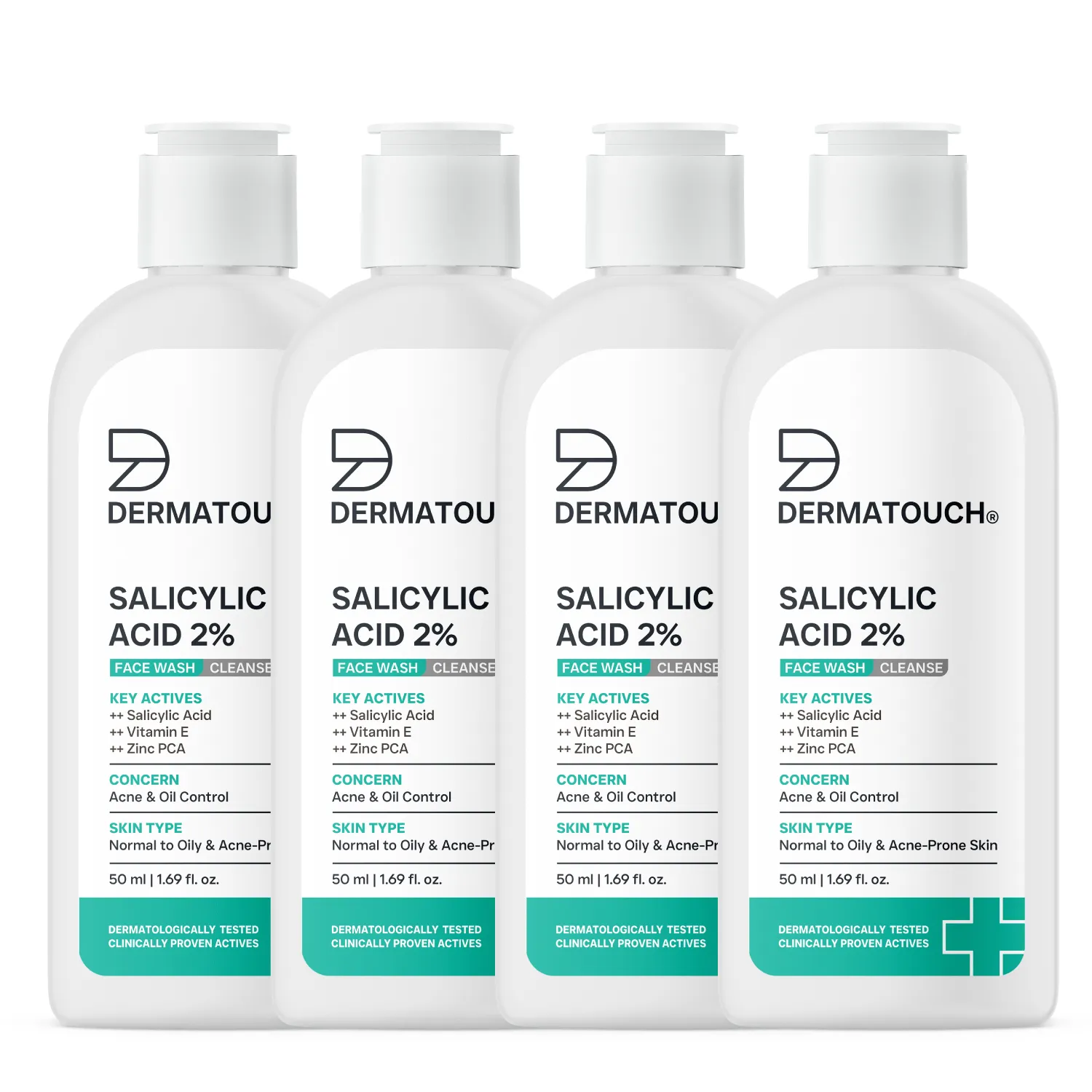 Dermatouch Salicylic Acid 2% Face Wash for Acne & Oil Control PO4