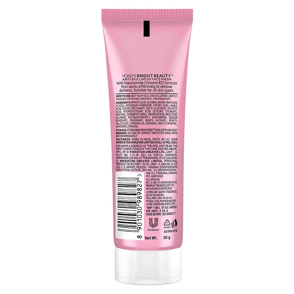 Pond's Ponds Bright Beauty Facewash with Niacinamide, For Glass Skin-like Shine