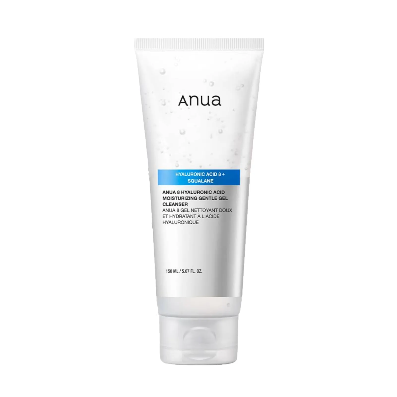 Anua 8 Hyaluronic Acid Moisturizing Gentle Gel Cleanser with Ceramides For Soft Skin, pH Balanced