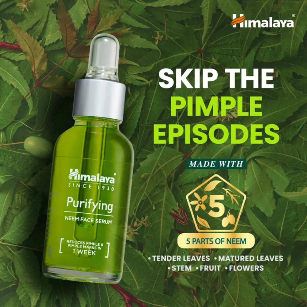 Himalaya Purifying Neem Face Serum 2% Natural Salicylic Acid + Cica + Neem Extract