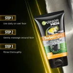 Garnier Men Turbo Bright Anti-Pollution Double Action with Charcoal and Vitamin C Face Wash view 5