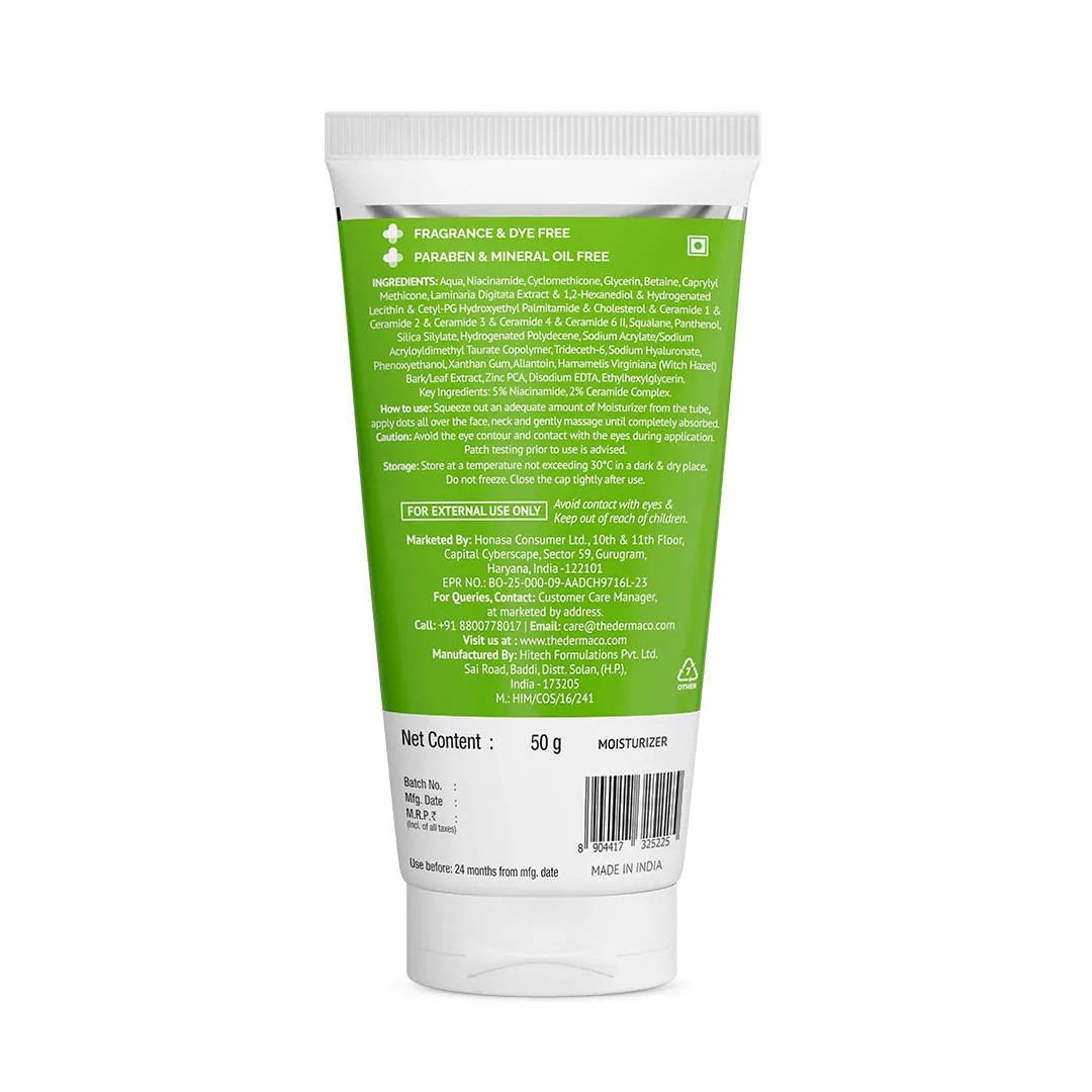 The Derma Co 5% Nia-Ceramide Mattifying Moisturizer for Oily & Acne Prone Skin 100g