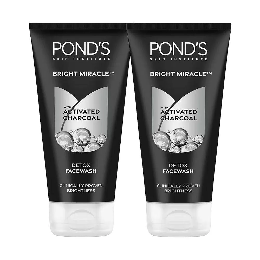 Pond's Ponds Pure Detox Anti - Pollution Purity Face Wash With Activated Charcoal - Pack Of 2