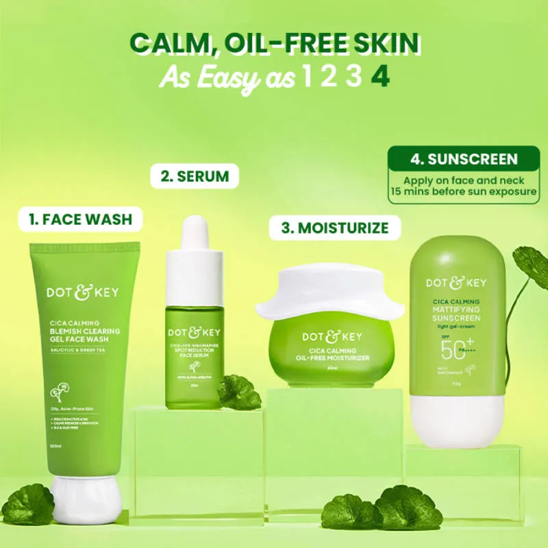 Dot & Key Cica Calming Mattifying Sunscreen In-Vivo Tested SPF 50+ PA++++, With Niacinamide