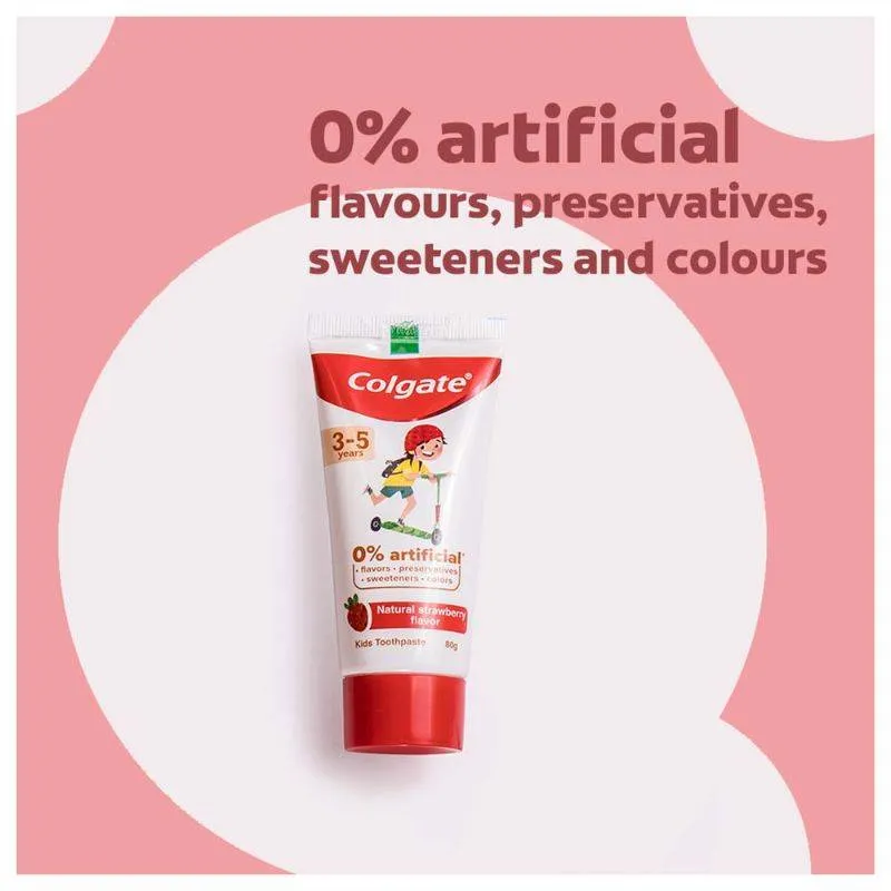 Colgate Toothpaste for Kids (3-5 years), Natural Strawberry Mint