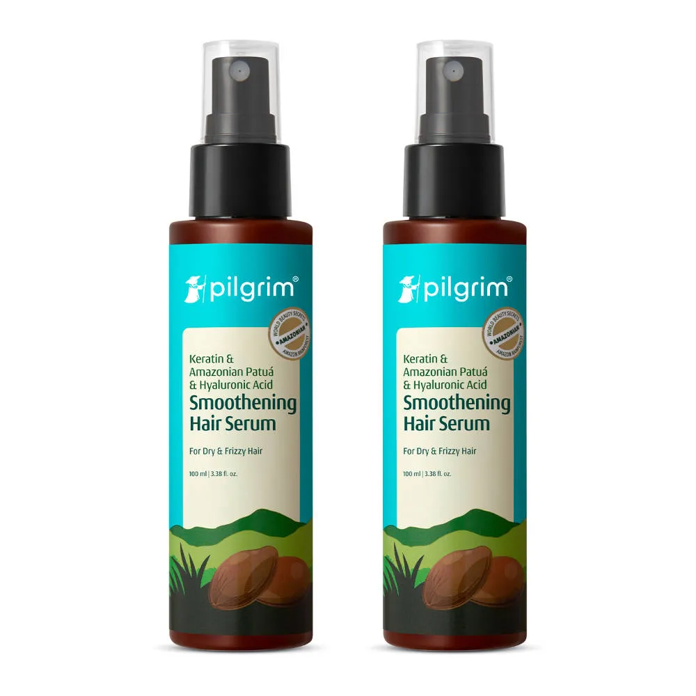 Pilgrim Patua & Hyaluronic Acid Smoothing Hair Serum For Dry & Frizzy Hair - Pack Of 2