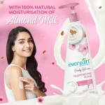 Everyuth Naturals Body Lotion - Rejuvenating Flora with 100% Nautral Almond Milk, Non Sticky, Daily view 3