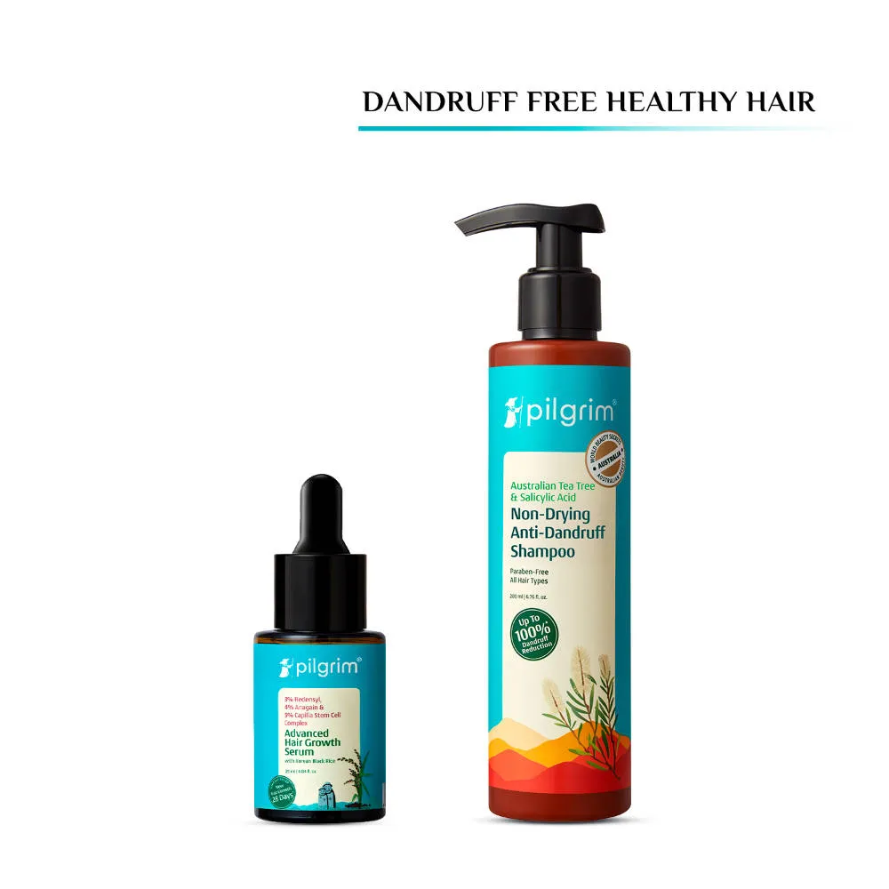 Pilgrim Scalp Care Duo Tea tree Non-Drying Anti-Dandruff Shampoo and Advance Hair Growth Serum
