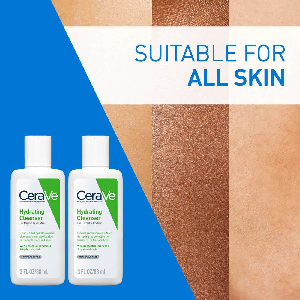 CeraVe Hydrating Cleanser Non-Foaming Face Wash for Dry Skin with Ceramides & Hyaluronic Acid