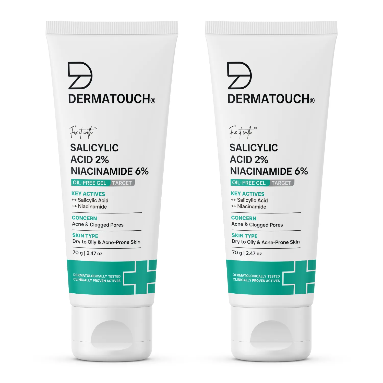 Dermatouch Salicylic Acid 2% Niacinamide 6% Oil-Free Gel for Acne & Clogged Pores