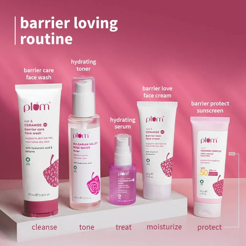 Plum Ceramide & Oat Mineral Sunscreen SPF 50 PA+++ Protects Skin Barrier, For Dry ToNormalSkin