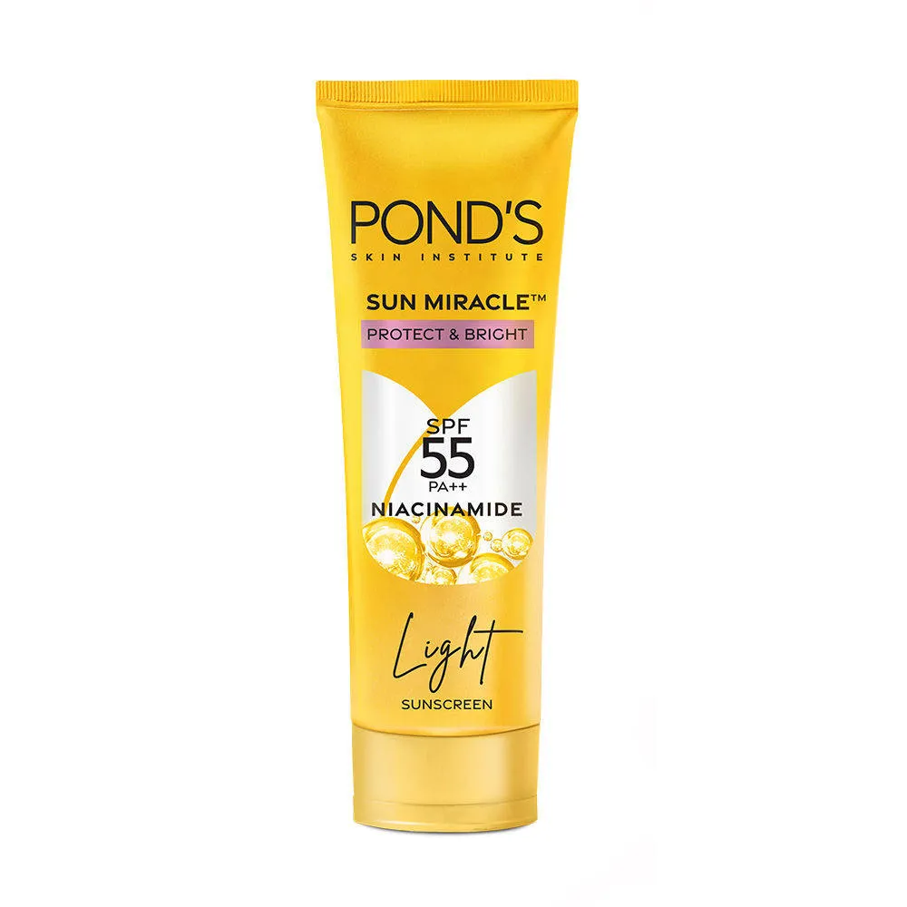 Pond's POND’S Sun Miracle SPF 55 PA+++ Light Sunscreen - Protect & Bright, With 3% Active Niacinamide