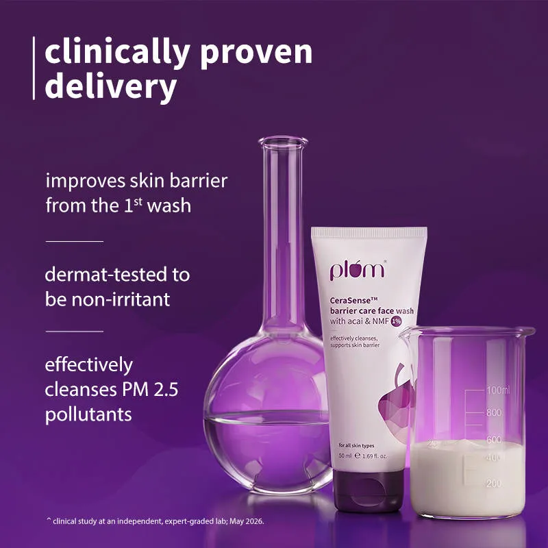 Plum Cerasense Barrier Repair Hydrating Face Wash With Ceramides For Dry, Sensitive Skin