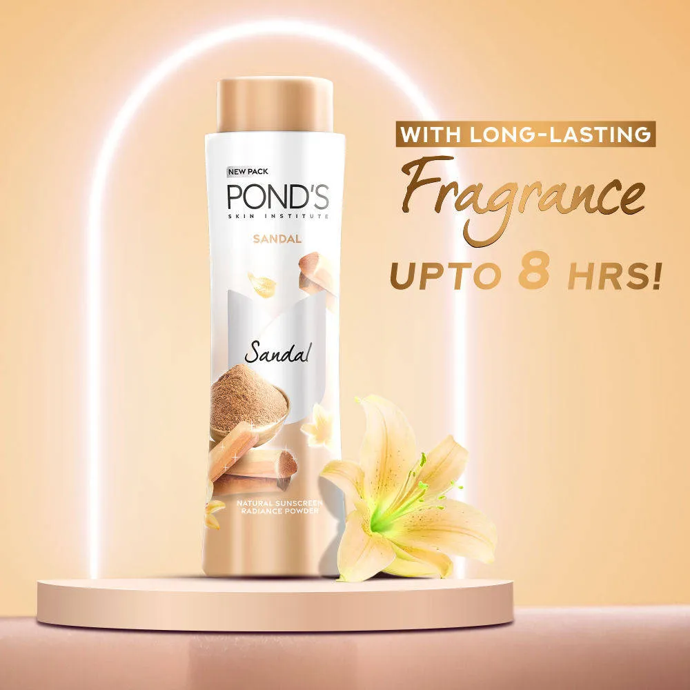 Pond's Ponds Sandal Radiance Talcum Powder Natural Sunscreen