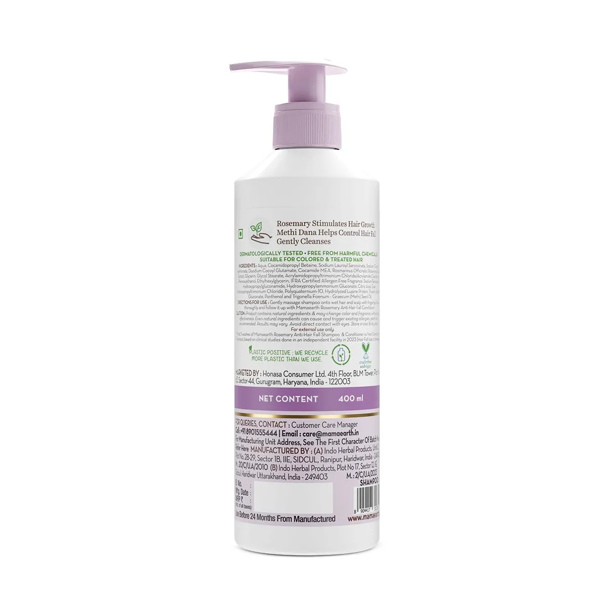 Mamaearth Rosemary Shampoo & Hair Oil Combo Reduces Hair Fall & Boosts Growth with Methi Dana