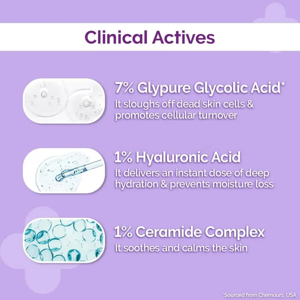The Derma Co 7% Glycolic Acid Hydrating Toner for Exfoliation and All Skin Types
