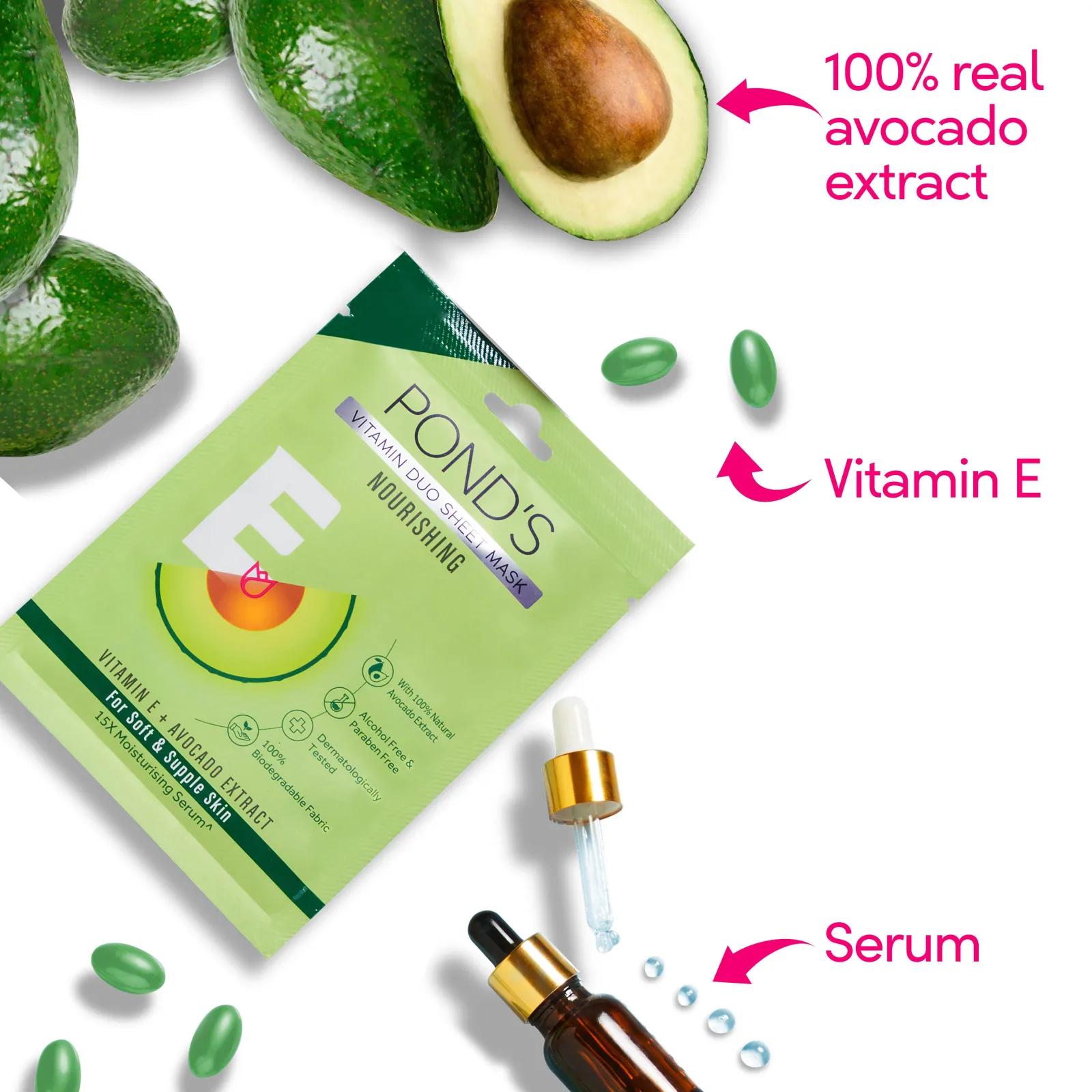 Pond's Ponds Vitamin With 100% Natural Extracts Sheet Mask