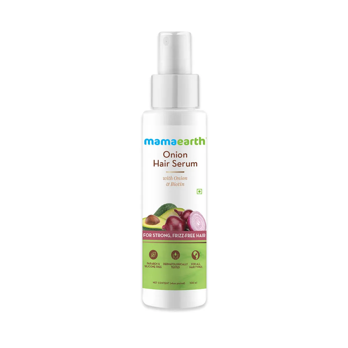 Mamaearth Onion Hair Serum with Onion & Biotin for Strong Frizz -Free Hair (100ml)