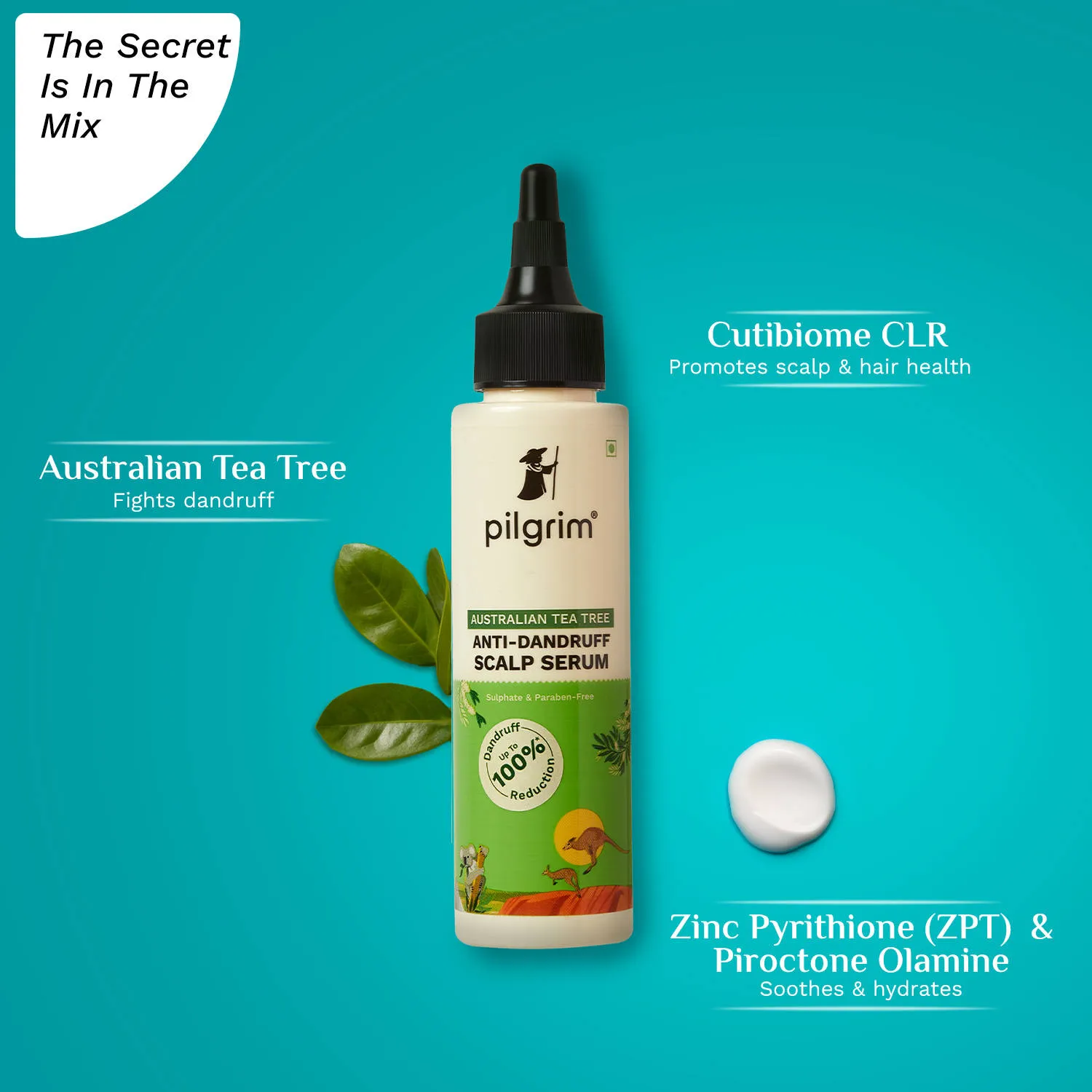 Pilgrim Australian Tea Tree Anti-Dandruff Scalp Serum For Relieves Itchiness & Reduces Inflammation