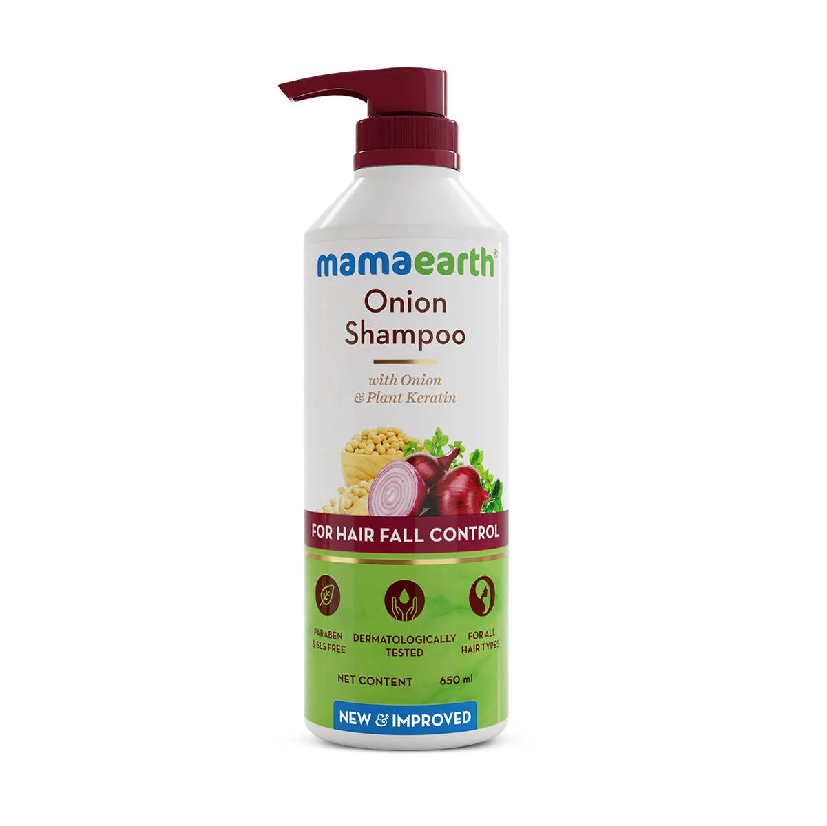 Mamaearth Onion Shampoo For Hair Growth & Hair Fall Control With Onion & Plant Keratin