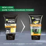 Garnier Men Turbo Bright Anti-Pollution Double Action with Charcoal and Vitamin C Face Wash view 2
