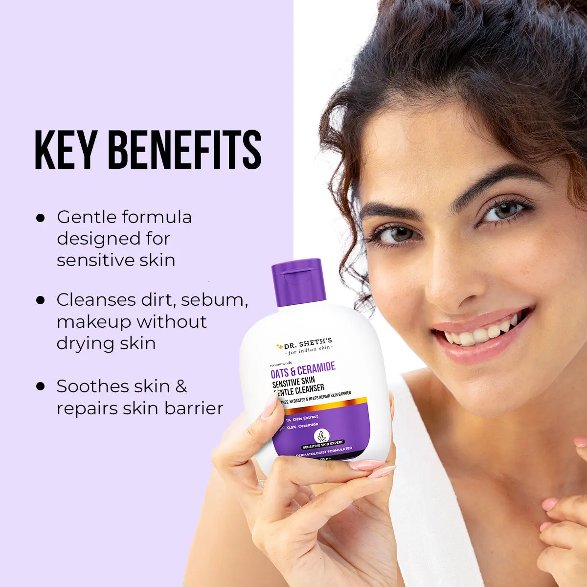 Dr Sheths Oats & Ceramide Sensitive Skin Cleanser - 125ml