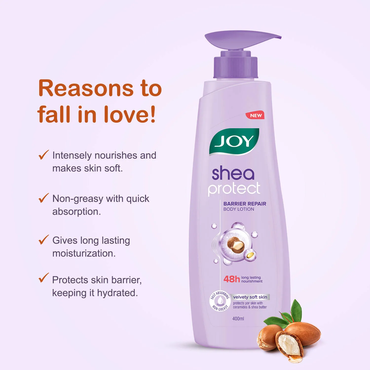 Joy Shea Protect Body Lotion Winter Set (Ceramide & Shea Butter) for Barrier Repair