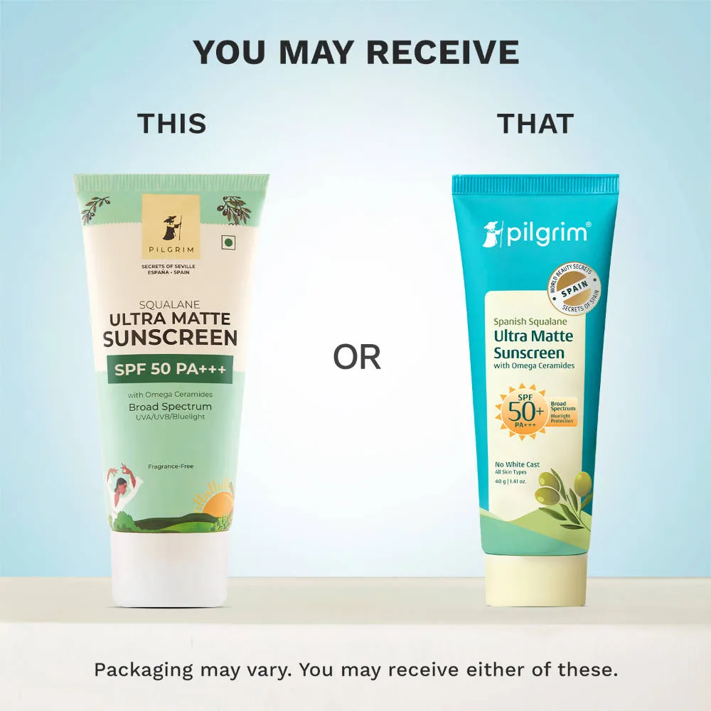 Pilgrim Ultra Matte Spf 50 Pa+++ Non-greasy & No White Cast Sunscreen