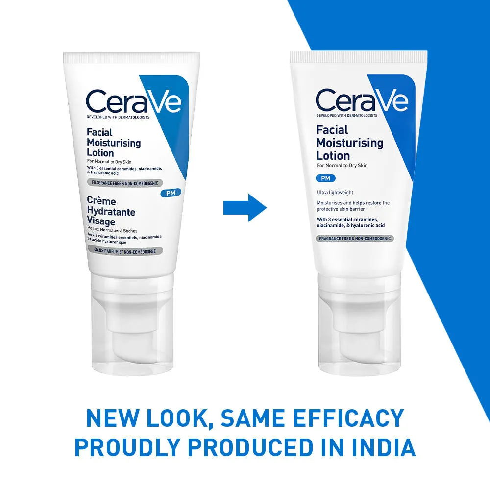 CeraVe PM Facial Moisturizer Lightweight Night Cream with Ceramides, Niacinamide & Hyaluronic Acid
