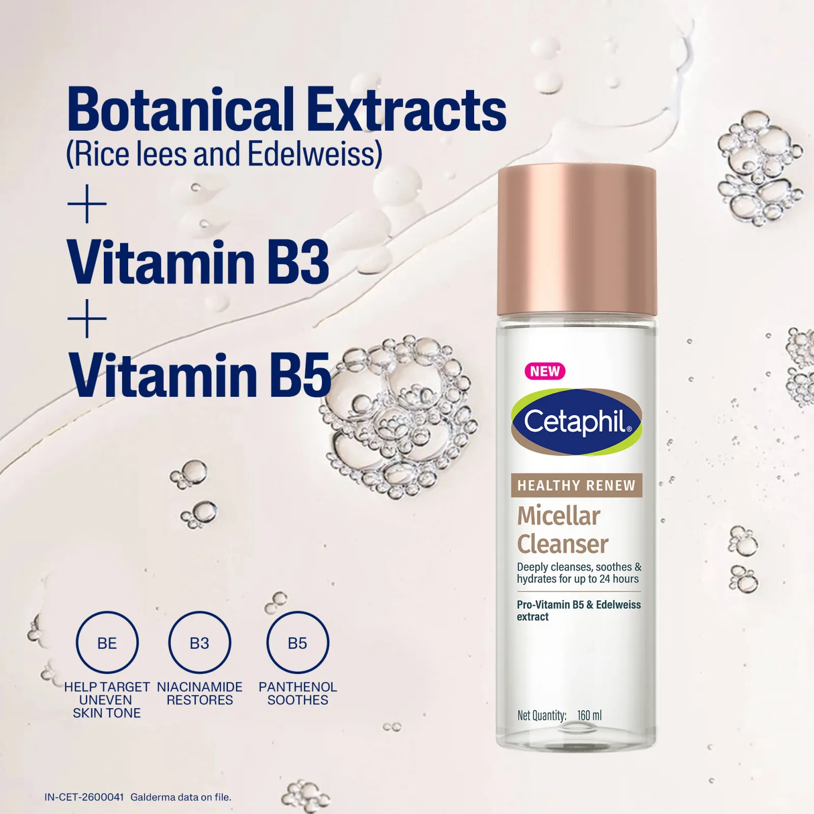 Cetaphil Healthy Renew Micellar Cleanser With Botanical Extracts & Purified Peptides