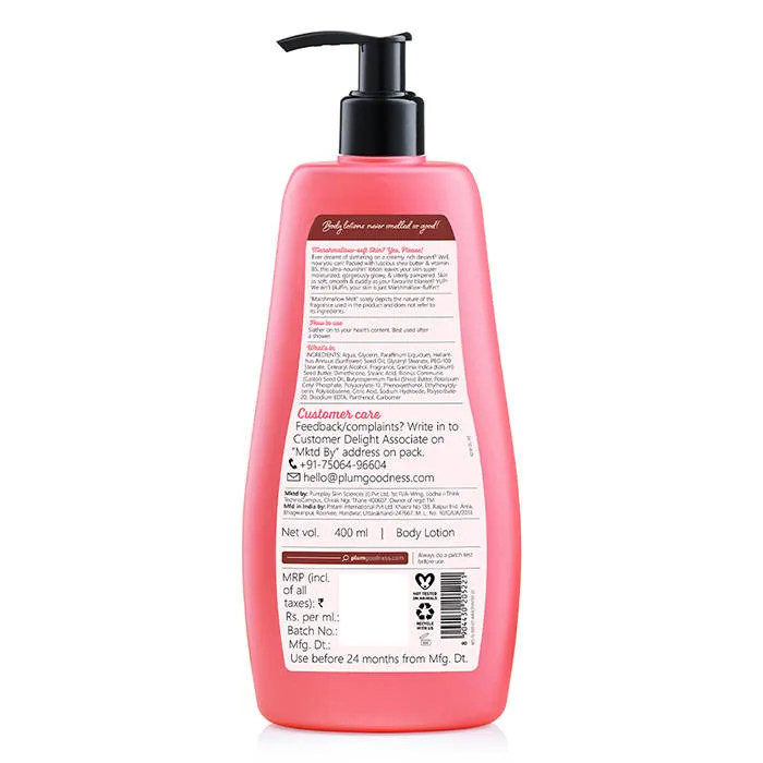 Plum BodyLovin Marshmallow Melt Body Lotion With Shea Butter for Dry, Normal & All Skin type