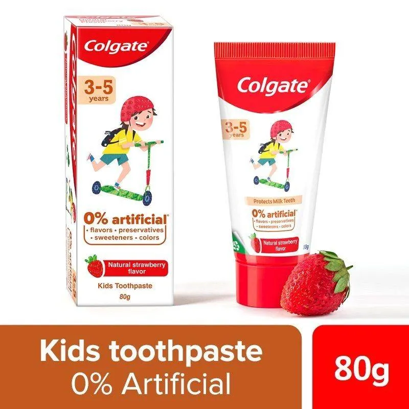 Colgate Toothpaste for Kids (3-5 years), Natural Strawberry Mint