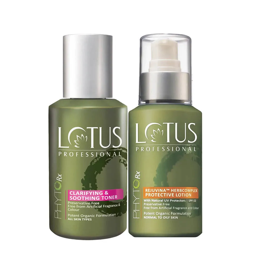 Lotus Herbals Lotus Professional Phytorx Herbcomplex Lotion & Clarifying Toner Combo