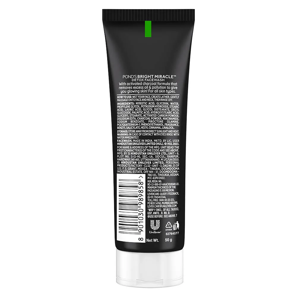 Pond's Ponds Pure Detox Anti-Pollution Purity Face Wash With Activated Charcoal