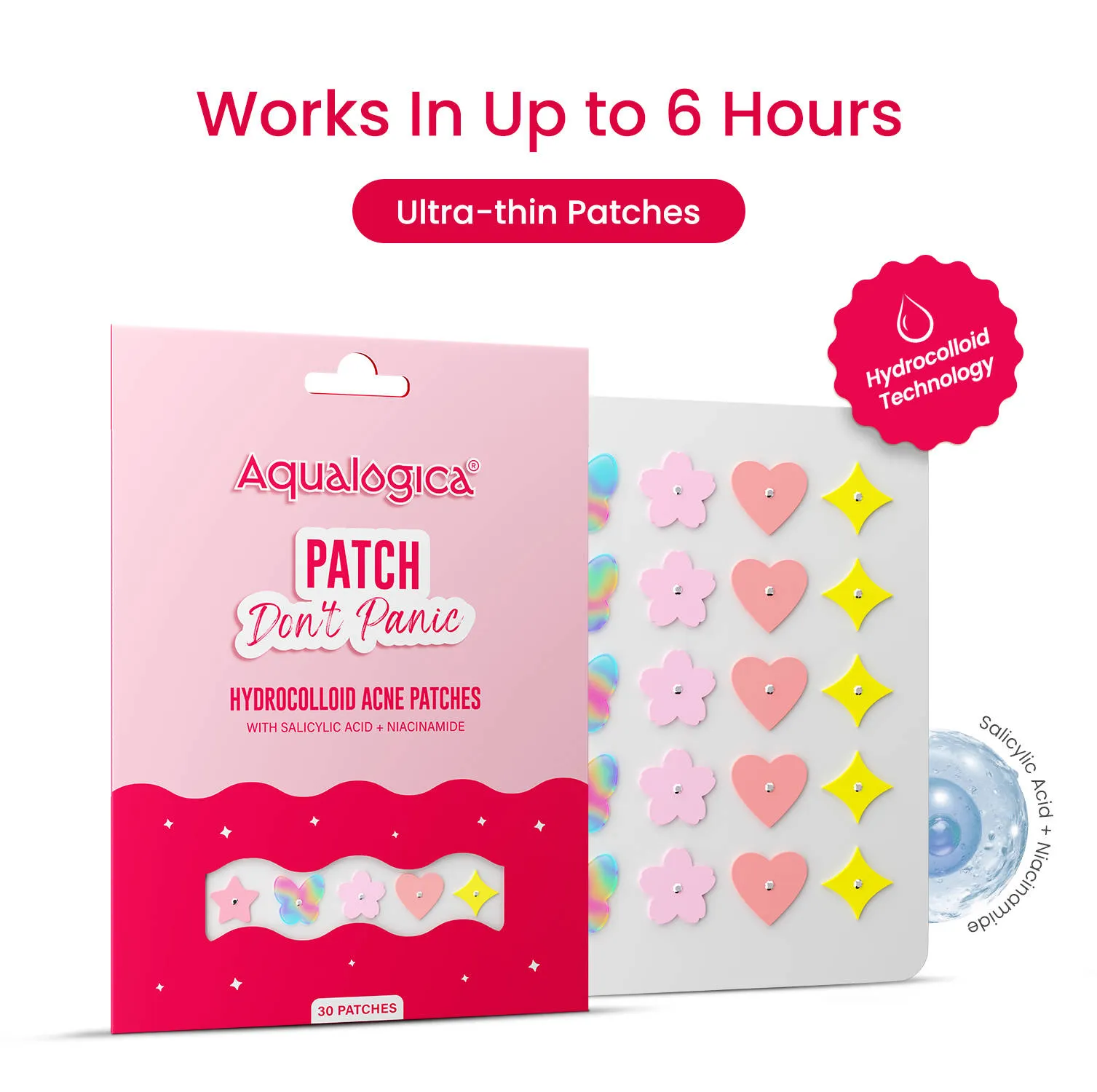 Aqualogica Don’T Panic Acne Patches - Pack of 30