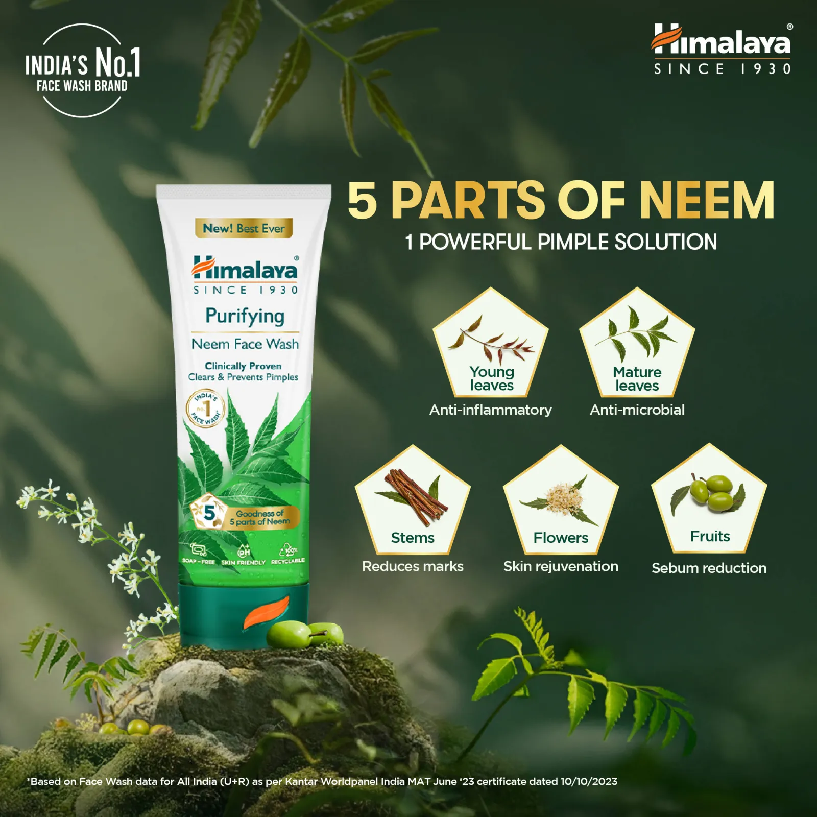 Himalaya Purifying Neem Face Wash - Pack of 2