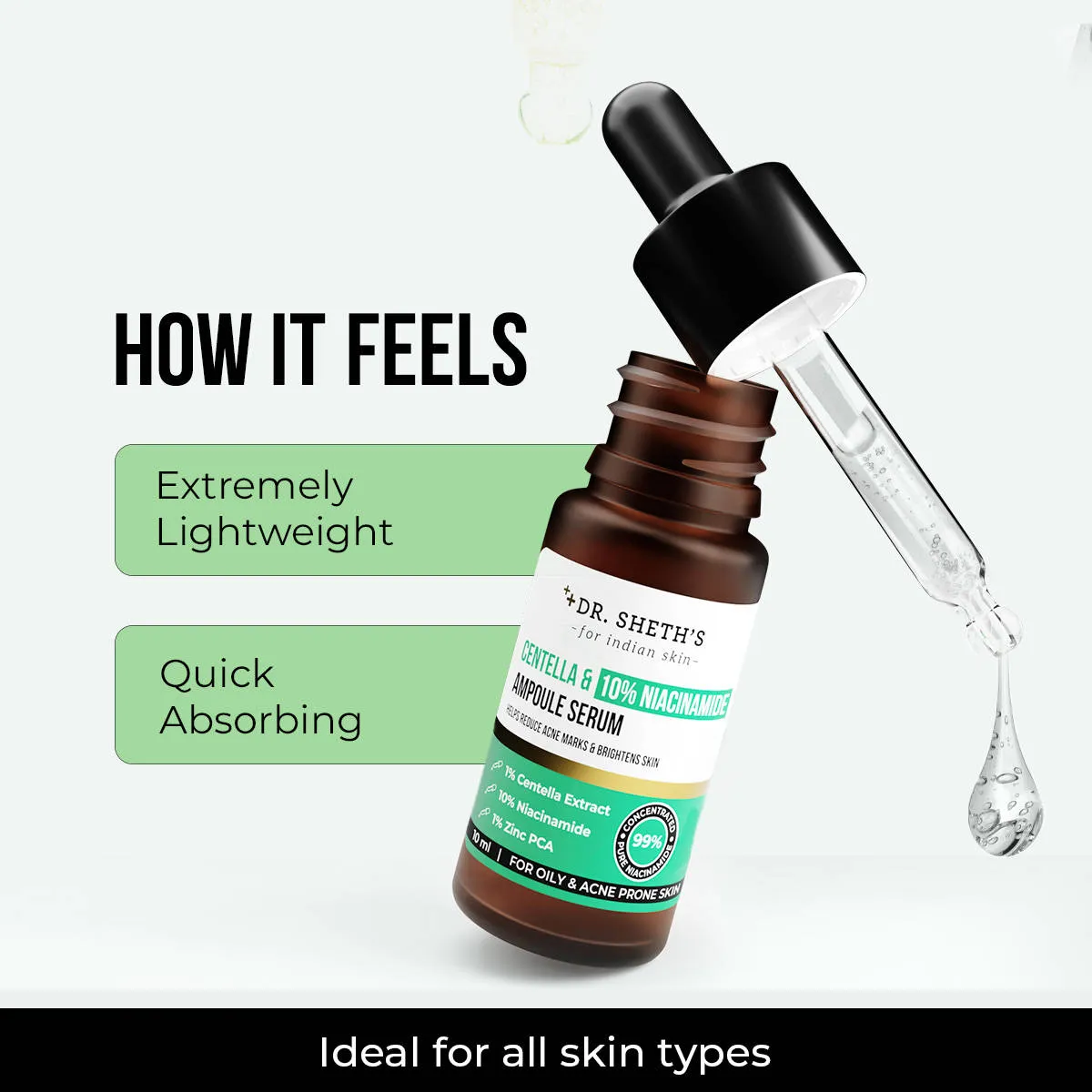 Dr. Sheth's Centella & 10% Niacinamide Ampoule Serum