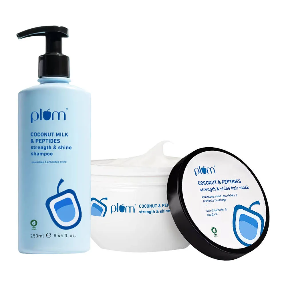 Plum Coconut Milk & Peptides Shampoo and Hair Mask Combo