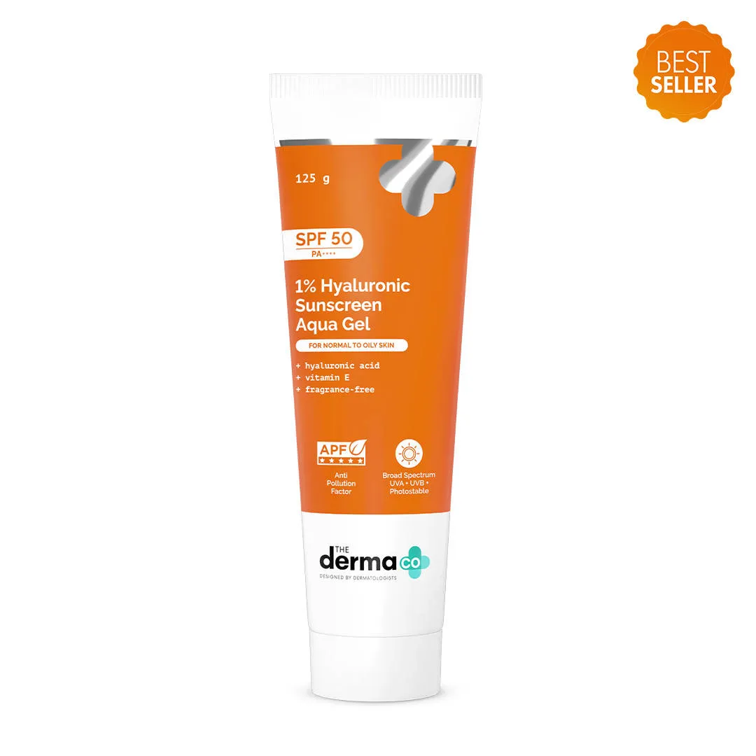 The Derma Co 1% Hyaluronic Sunscreen SPF 50 PA++++ Aqua Gel For Normal To Oily... - In-Vivo tested