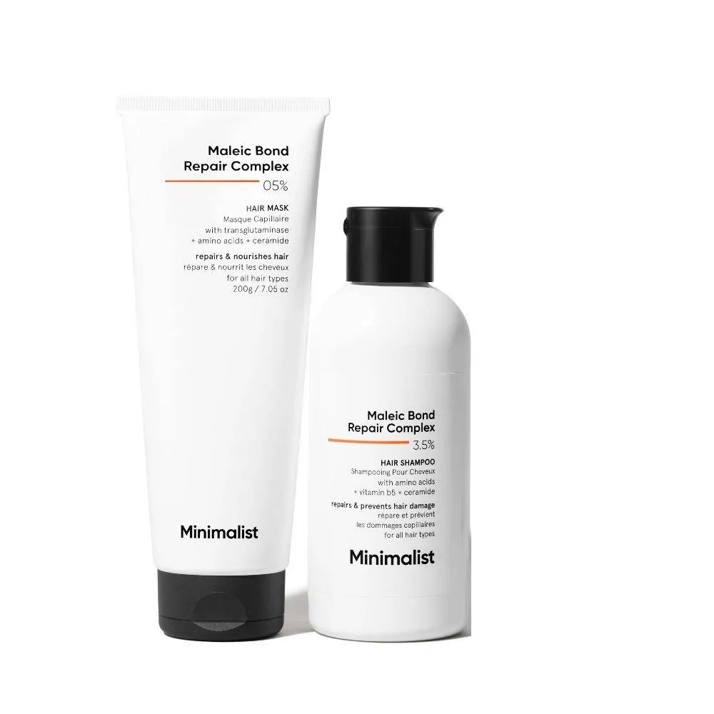 Minimalist Maleic Bond Repair Complex 3.5% Hair Shampoo & 5% Hair Mask