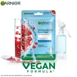 Garnier Face Serum Sheet Mask Pack of 10 (Vit C + Hydra Bomb + Sakura + Hydra Bomb Blue + Charcoal) view 7