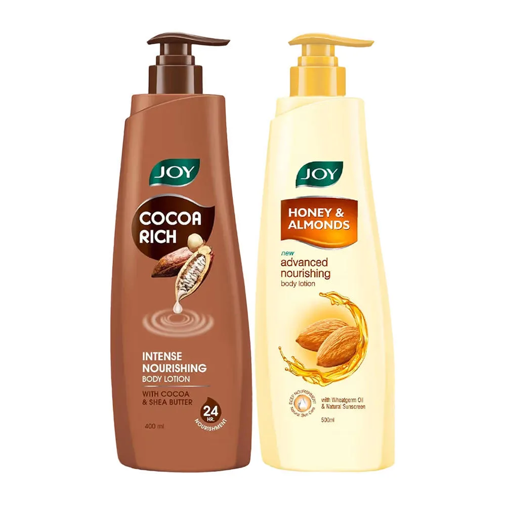 Joy Bestseller Combo - Cocoa & Honey Nourishing Body Lotion Set, Rich Care for Winter