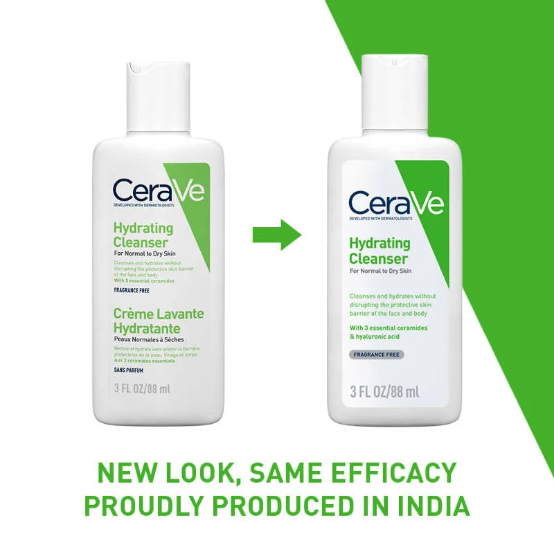 CeraVe Hydrating Cleanser Non-Foaming Face Wash for Dry Skin with Ceramides, Dermatologist Recommend