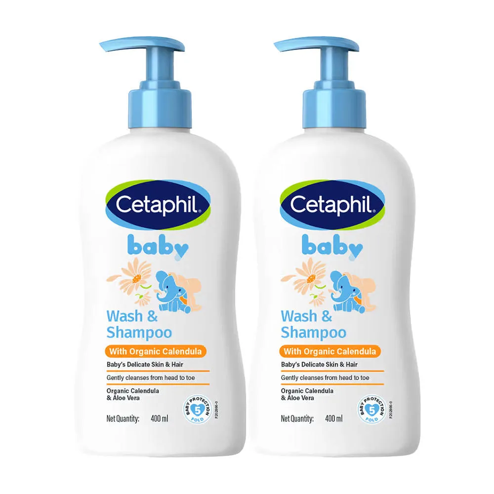 Cetaphil Baby Wash & Shampoo with Organic Calendula - Pack of 2