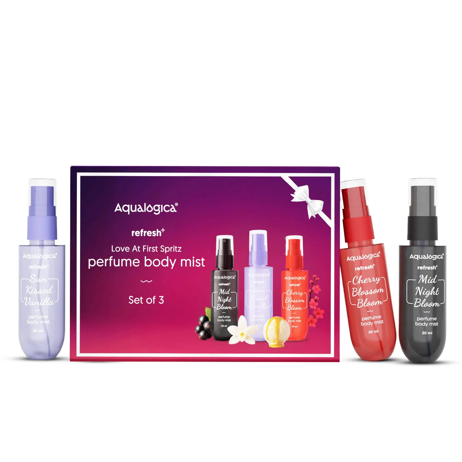 Aqualogica Refresh+ Love At First Spritz Perfume Body Mists Set Of 3