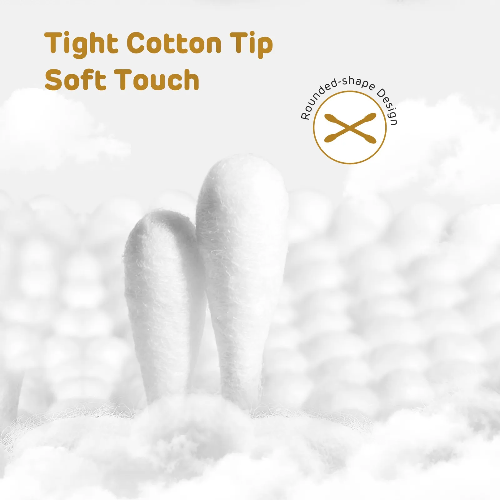 Aiwibi Cotton Swabs (Round Shape) 200pcs