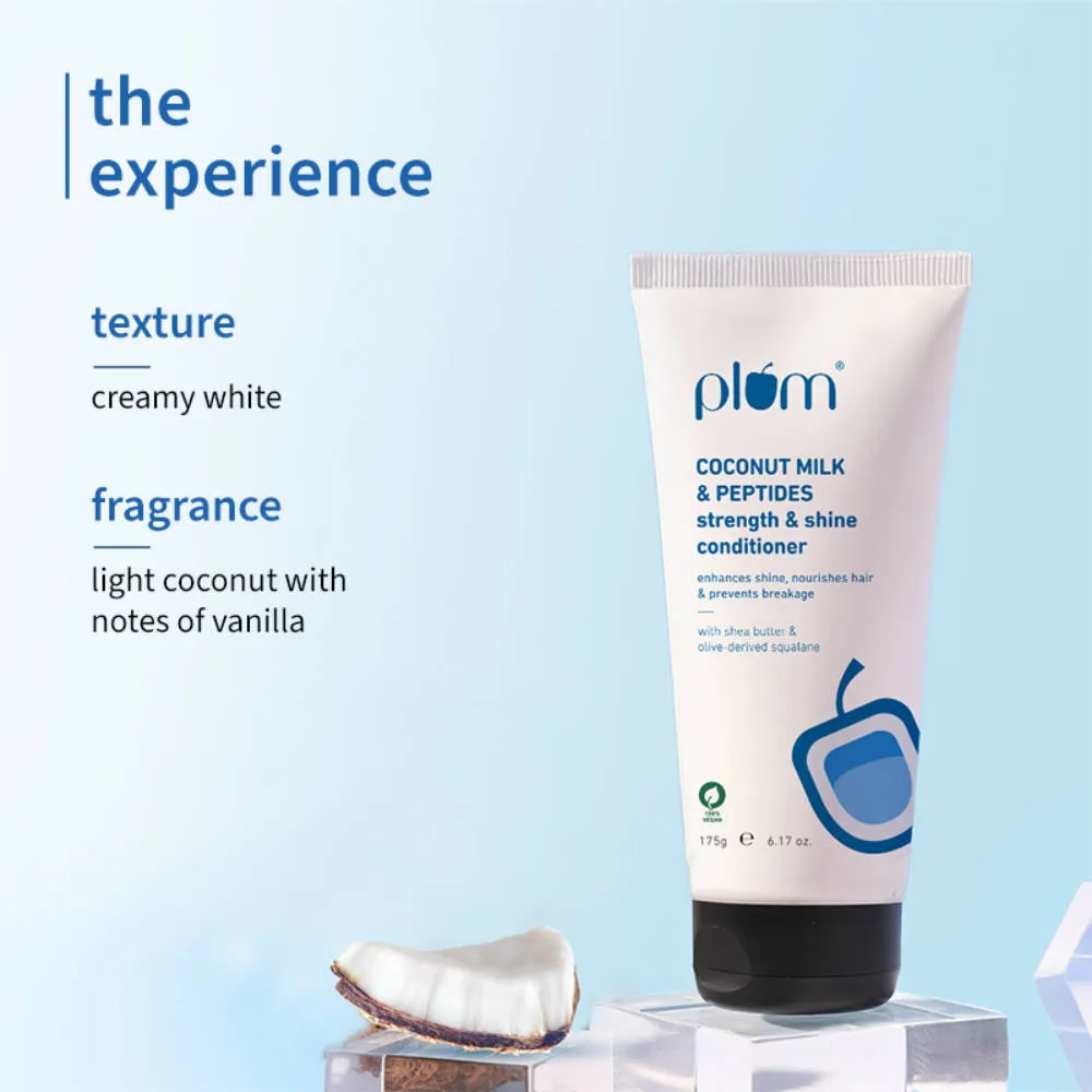 Plum Coconut Milk & Peptides Conditioner For Soft- Shiny Hair